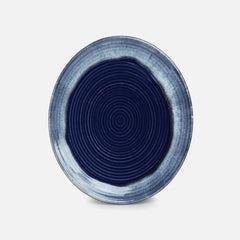 Sapphire Glazed Ceramic Dinner Plates (Set of 2)