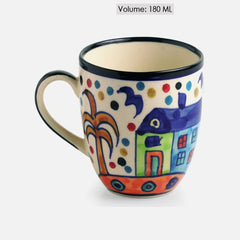 Hand Painted Ceramic Coffee & Tea Cups (Set of 6)