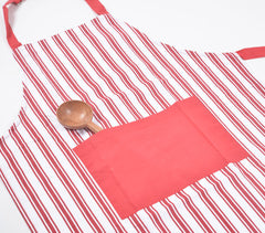 Handcrafted Striped Bold Christmas Cotton Apron