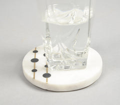 Inlaid & Hand Cut Marble Coasters (Set of 4)