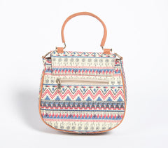 Boho Printed Handbag with Tassel