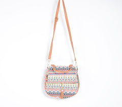 Boho Printed Handbag with Tassel