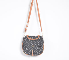 Bandhani Printed Handbag with Tassel