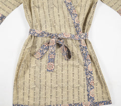 Colt Striped Block Printed Kimono with Floral Tie Up Belt