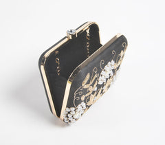 Embroidered Glass Beads Ornate Clutch Bag