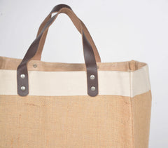 Hand Stitched Jute Utility Handbag