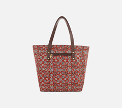 Red Cheese Printed Tote Bag