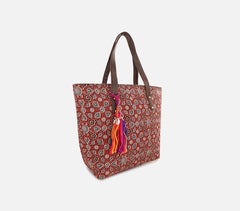Red Cheese Printed Tote Bag