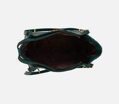 Handcrafted Leatherette Dark Aqua Green Sling Bag (Set of 5)