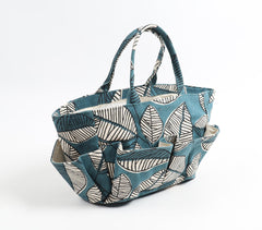 Leaves Motif Canvas Tote Bag