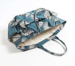 Leaves Motif Canvas Tote Bag