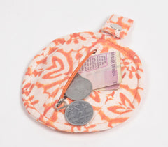 Printed Orange Mini Pouch