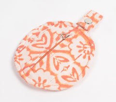 Printed Orange Mini Pouch
