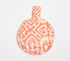 Printed Orange Mini Pouch