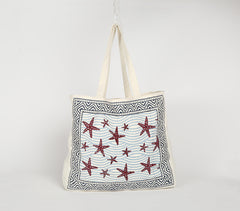 Star Fish Oceanic Block Printed Bag