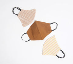 Handwoven Assorted Citrine Face masks (set of 3)