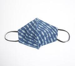Hand Block Printed Indigo Face masks (set of 3)