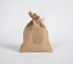 Reindeer Printed Drawstring Jute bags (set of 2)