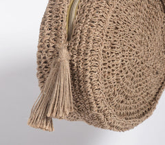 Woven Cane Roundie Sling bag