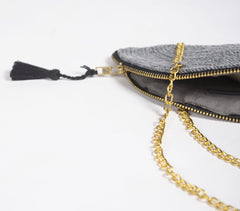 Twisted Rope bag with Metallic Links