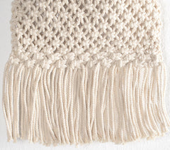 Hand Knotted Macrame Fringed handbag