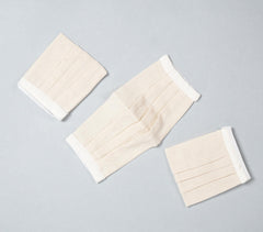 Natural cotton Cream face masks (set of 3)