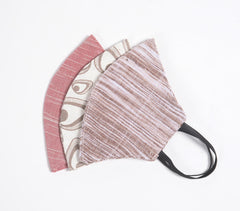 Natural cotton Assorted rose face masks (set of 3)