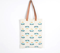 Floral Bloom Embroidered Cotton Tote Bag