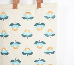 Floral Bloom Embroidered Cotton Tote Bag