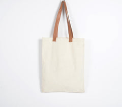 Floral Bloom Embroidered Cotton Tote Bag