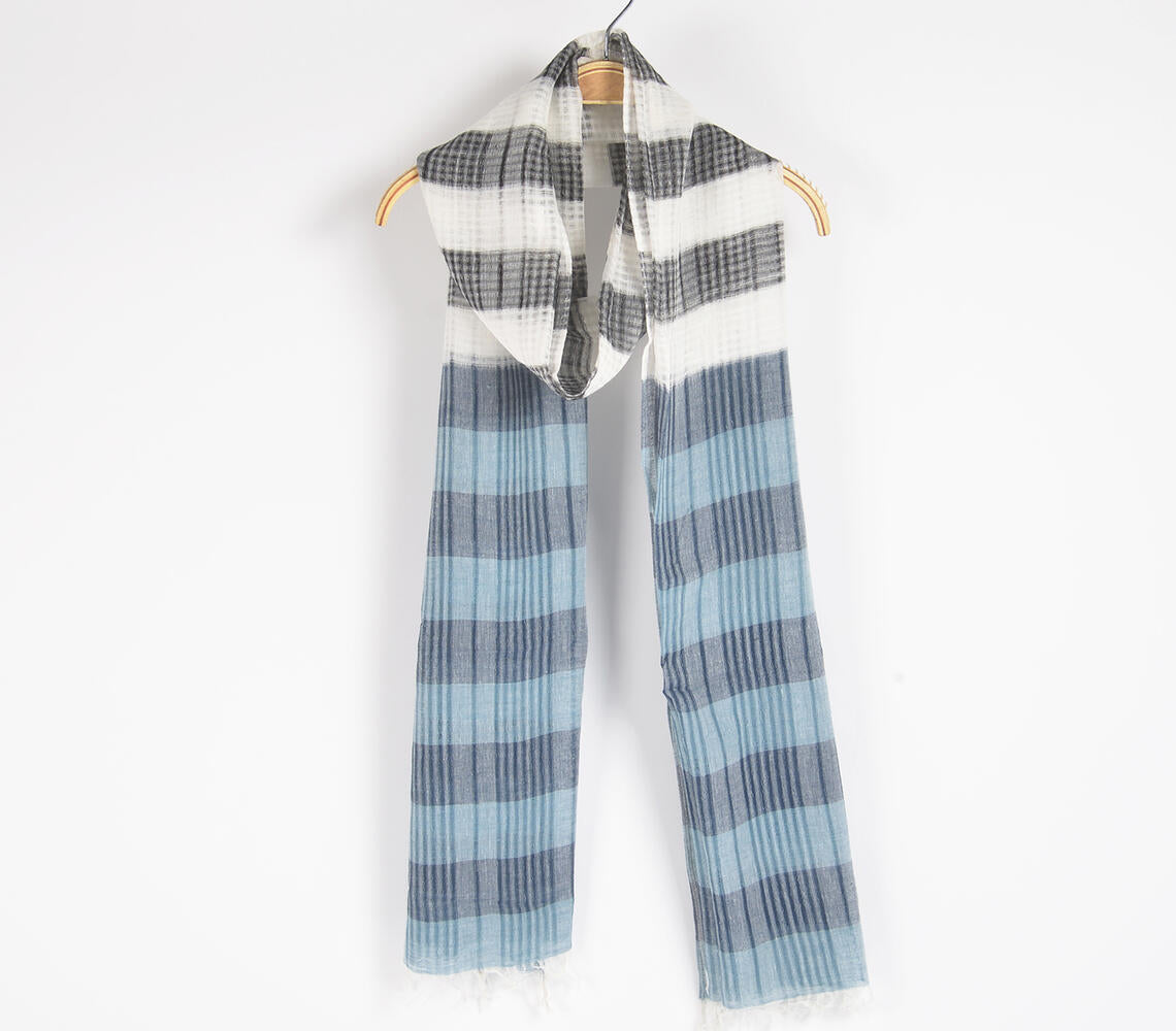 Handwoven Classic Block Striped Stole