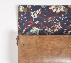 Hand Carved Wood & Leather Sling Bag