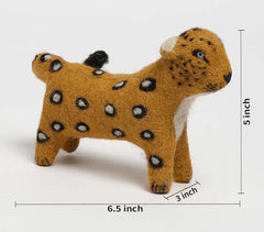 Handmade Felt Cotton Cheetah Toy