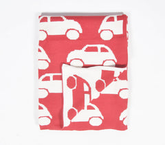 Knitted Cotton Cars Baby Blanket