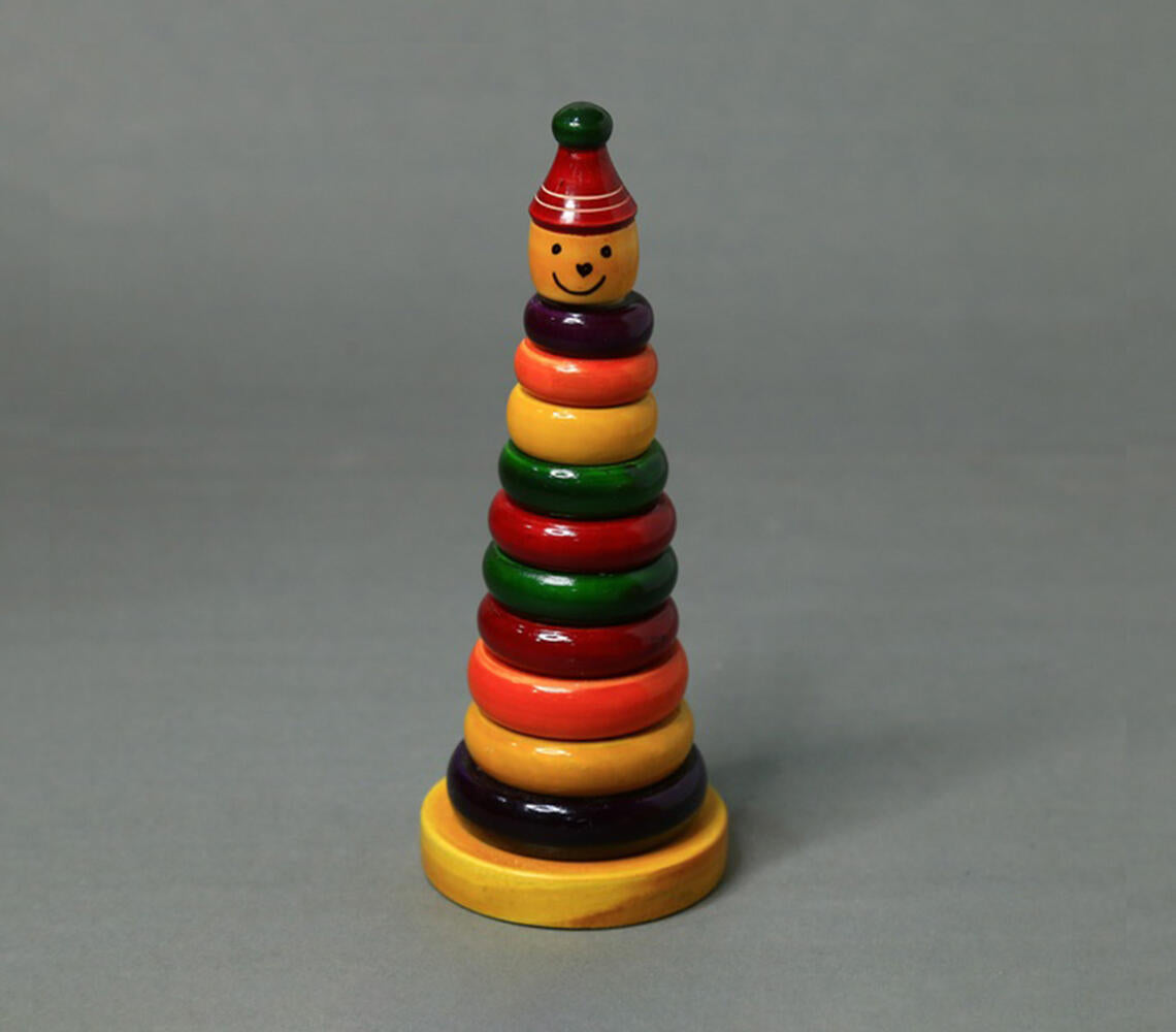 Channapatna Lacquered & Turned Wooden Stacking Toy
