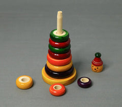 Channapatna Lacquered & Turned Wooden Stacking Toy
