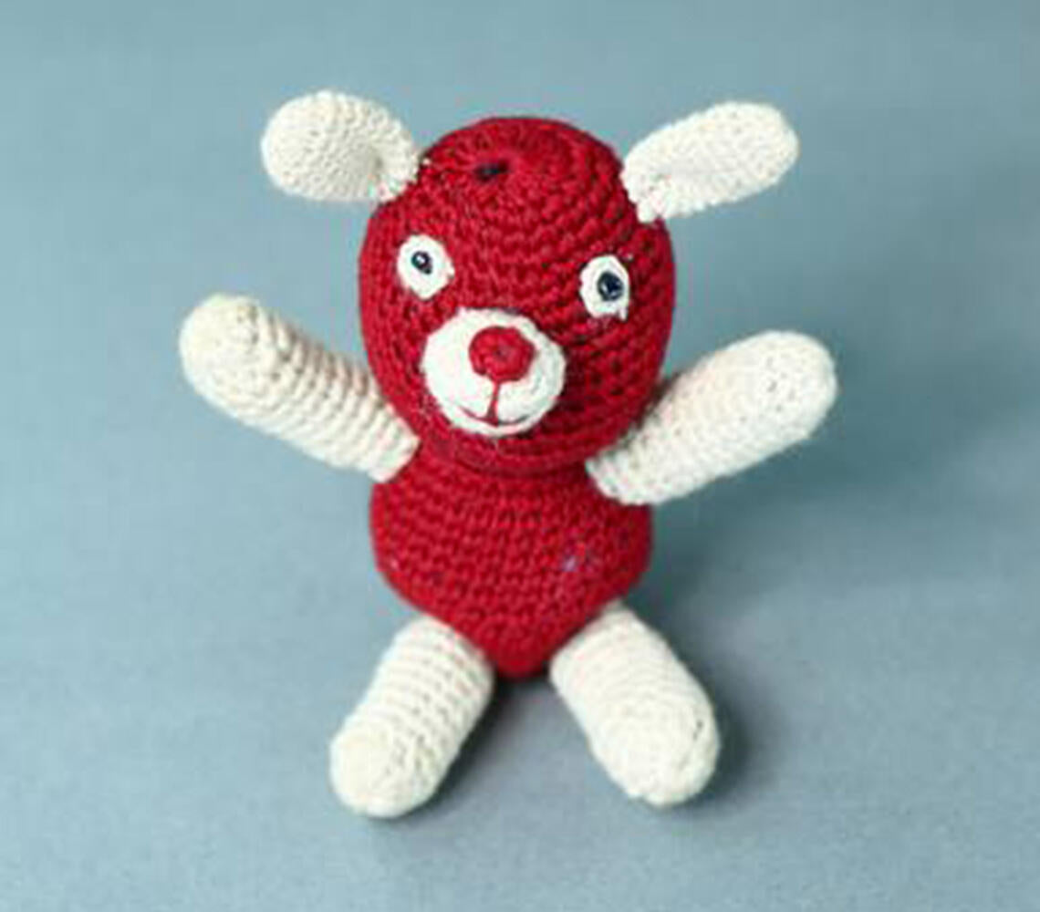 Hand Crochet Red Dog Soft Toy