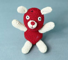 Hand Crochet Red Dog Soft Toy