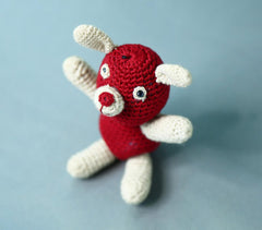 Hand Crochet Red Dog Soft Toy