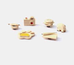 Handmade Wooden Mini Fridge Magnets (Set of 6)