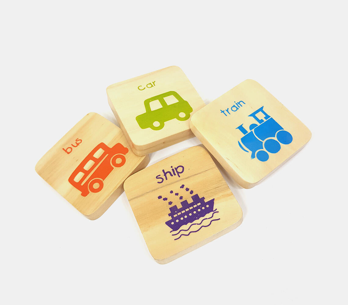 Transport Mini Learning Magnets for Kids (Set of 4)