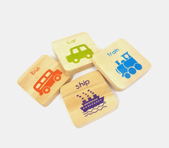 Transport Mini Learning Magnets for Kids (Set of 4)