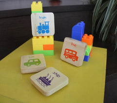 Transport Mini Learning Magnets for Kids (Set of 4)