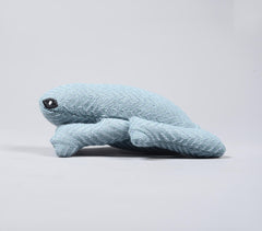 Embroidered Recycled Fabric Plush Frog Toy