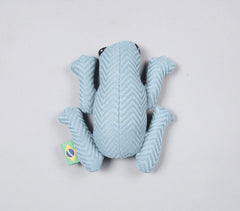 Embroidered Recycled Fabric Plush Frog Toy