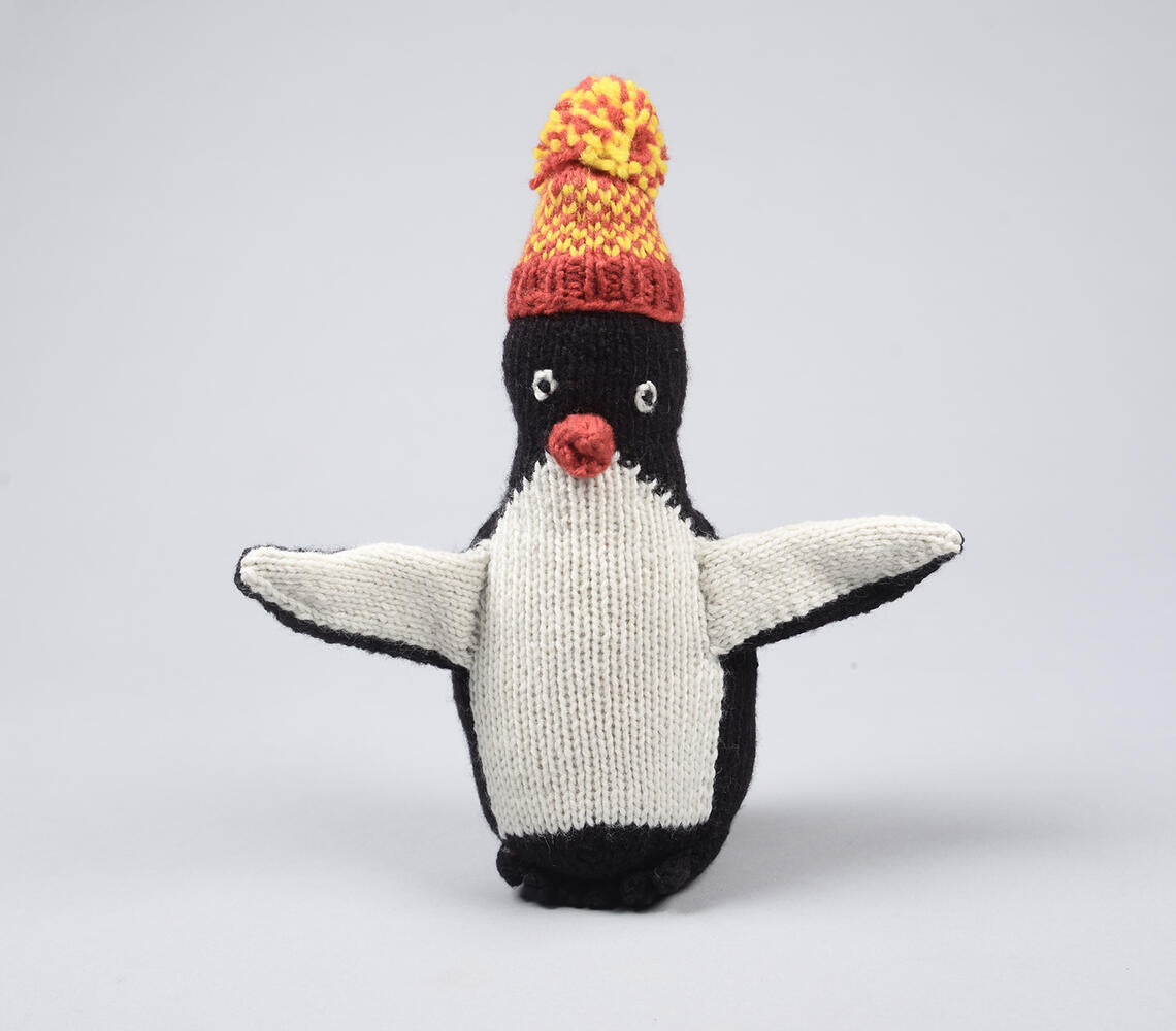 Hand Knit Woolen Penguin Soft toy