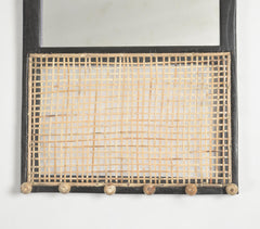 Wood & Cane Burnt Finish Accessory Organiser