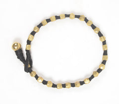 Metallic Beaded Noir Bracelet