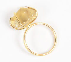 Beer Quartz Gemstone Ring