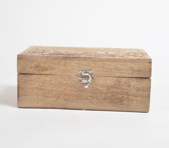 Hand Carved Classic Wooden Keepsake Box Eco